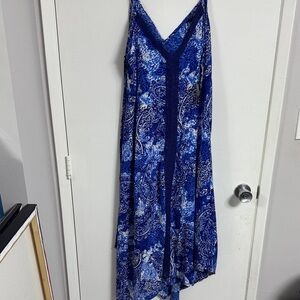 Mlle Gabrielle Blue and White Paisley Dress